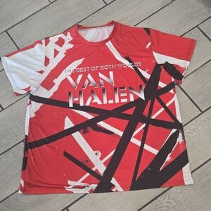 Van‎ Halen "Best of Both Worlds" Graphic Band Shirt Red Black Size 3X